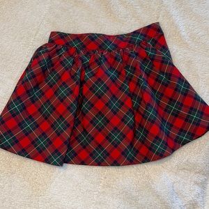 Janie & Jack plaid 2T skirt with red, blue, green and white